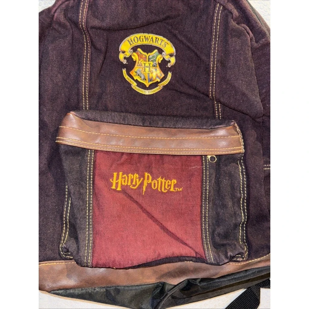 Vintage Harry Potter Hogwarts Full Sized Backpack Maroon Y2K